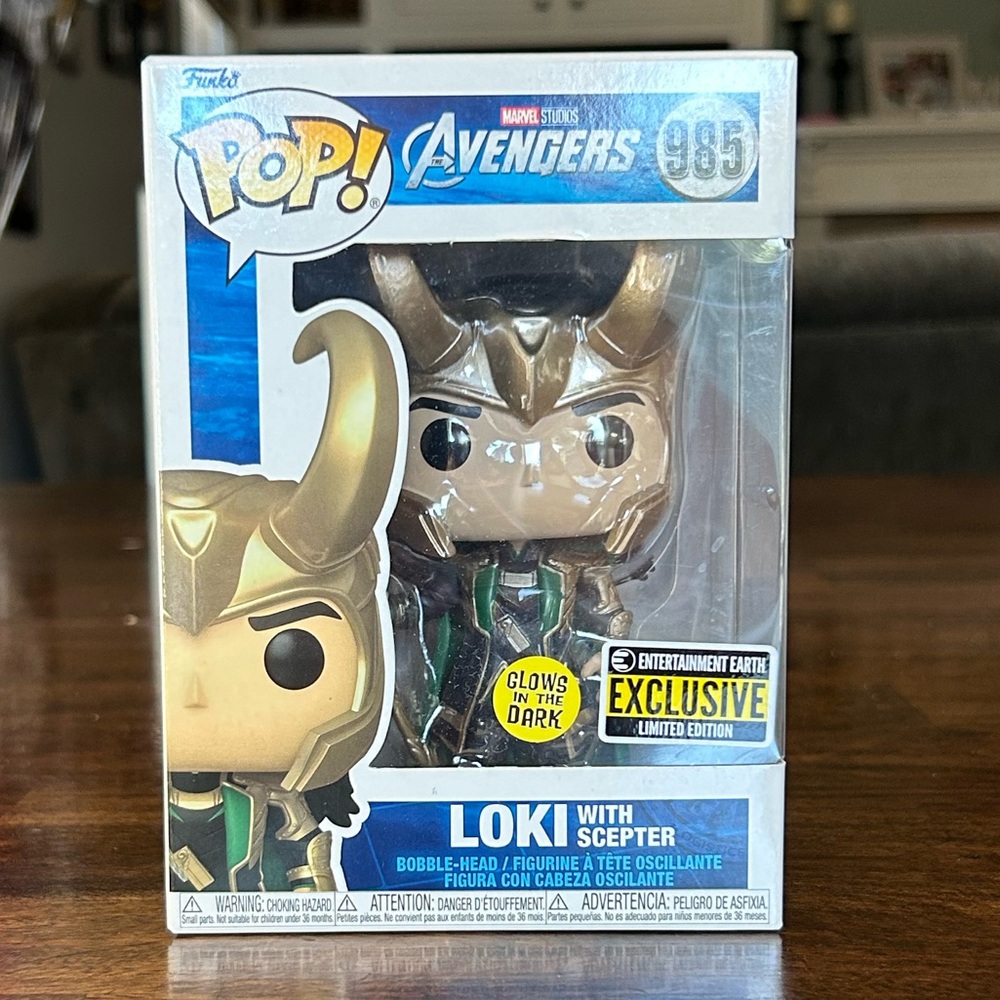 Avengers - Loki With Scepter Funko POP! 985 - GLOW IN THE DARK - FYE EXCLUSIVE